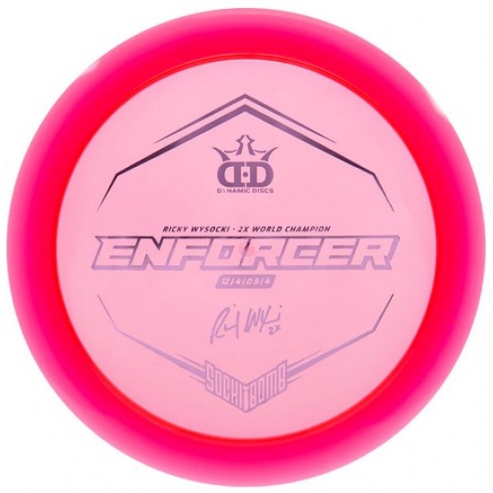 Dynamic Discs Enforcer - Lucid - Ricky Wysocki 2X - Sockibomb Stamp Dynamic Discs Enforcer - Lucid - Ricky Wysocki 2X - Sockibomb Stamp
