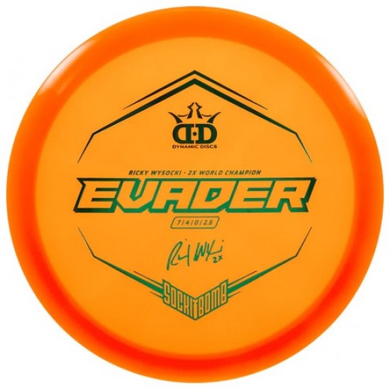 Dynamic Discs Evader - Lucid - Ricky Wysocki 2X - Sockibomb Stamp Dynamic Discs Evader - Lucid - Ricky Wysocki 2X - Sockibomb Stamp