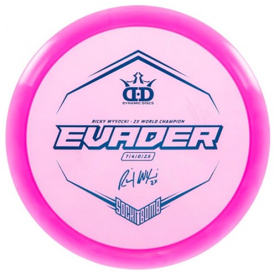 Dynamic Discs Evader - Lucid - Ricky Wysocki 2X - Sockibomb Stamp Dynamic Discs Evader - Lucid - Ricky Wysocki 2X - Sockibomb Stamp