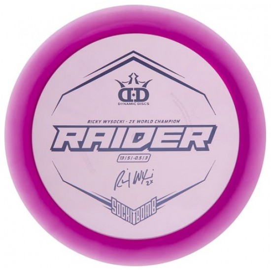 Dynamic Discs Raider - Lucid - Ricky Wysocki 2X - Sockibomb Stamp Dynamic Discs Raider - Lucid - Ricky Wysocki 2X - Sockibomb Stamp
