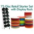 72 Piece Retail Disc Golf Starter Set - Including Display Rack